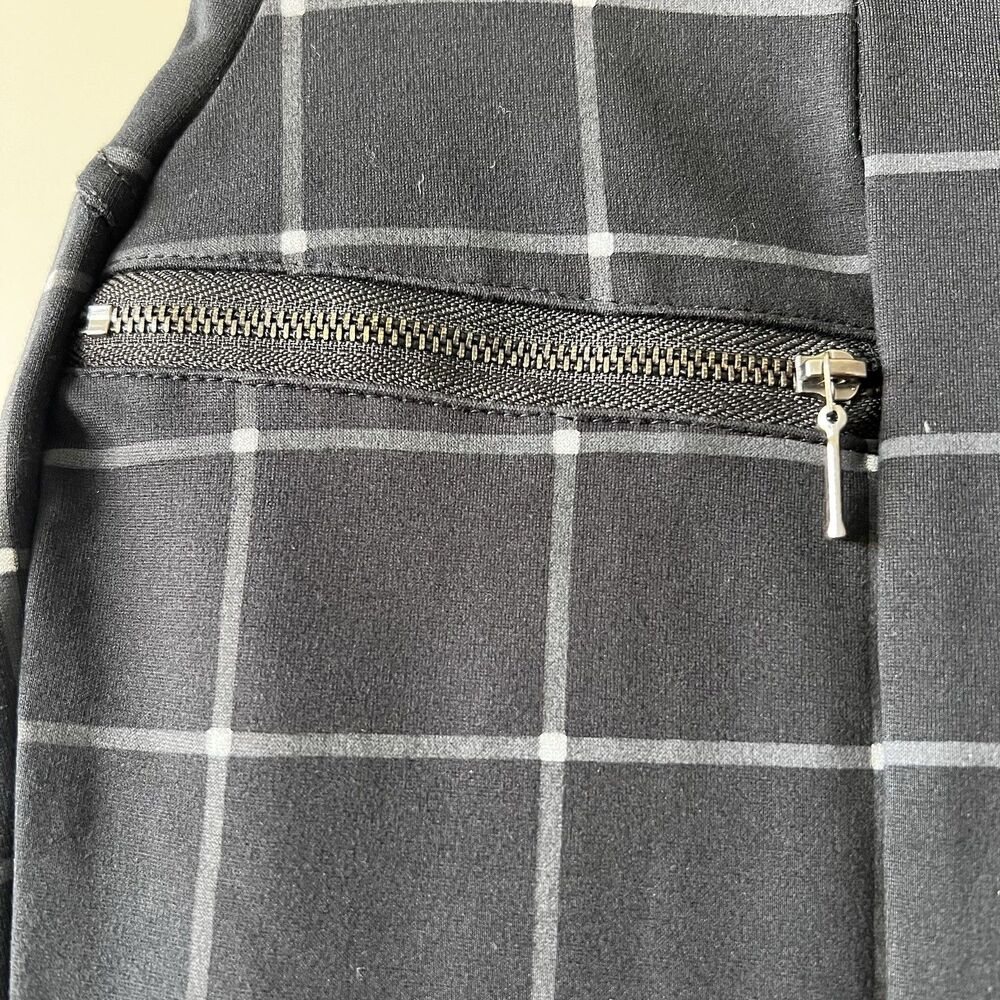 Lark + Grey Checkered Bootcut Pants Women Large Pull On Career Office Workwear - Picture 5 of 12